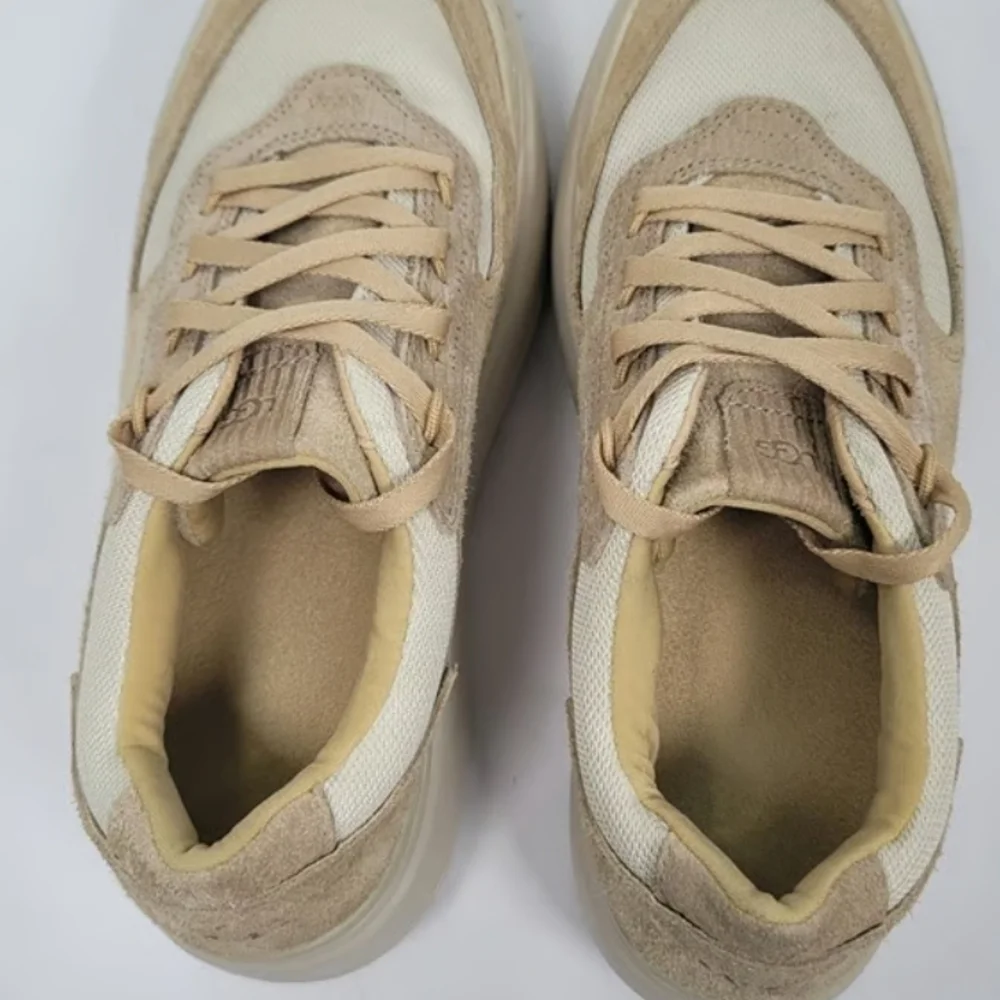 UGG Marin Mega Lace ‘Sand’ Platform Sneakers Size 8 NWOT MSRP $130 - Picture 4 of 9
